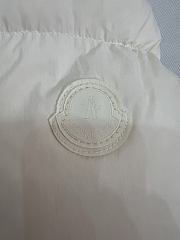 Colestore Moncler Ribbed Collar Down Puffer Jacket in Off-White. - 3