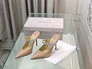 Colestore Jimmy Choo Bing 65 Ballet Pink Patent Leather Mules with Crystal Strap - 4