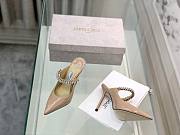 Colestore Jimmy Choo Bing 65 Ballet Pink Patent Leather Mules with Crystal Strap - 3