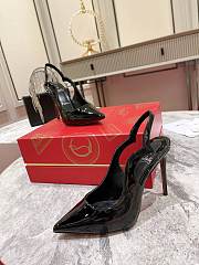 Colestore Christian Louboutin Hot Chick Sling Slingback Pumps Patent leather Black  - 6