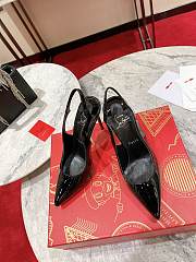 Colestore Christian Louboutin Hot Chick Sling Slingback Pumps Patent leather Black  - 5