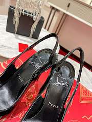 Colestore Christian Louboutin Hot Chick Sling Slingback Pumps Patent leather Black  - 4