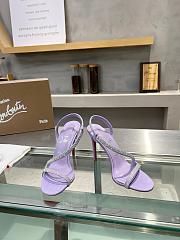 Colestore Christian Louboutin Purple Rosalie Strass 100 Heeled Sandals In Lilac Smoke - 5