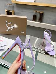 Colestore Christian Louboutin Purple Rosalie Strass 100 Heeled Sandals In Lilac Smoke - 4
