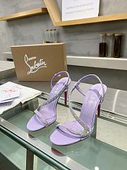 Colestore Christian Louboutin Purple Rosalie Strass 100 Heeled Sandals In Lilac Smoke - 3