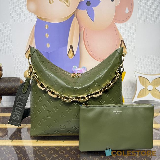 Colestore Louis Vuitton Coussin Hobo MM Green 38x33x10cm - 1