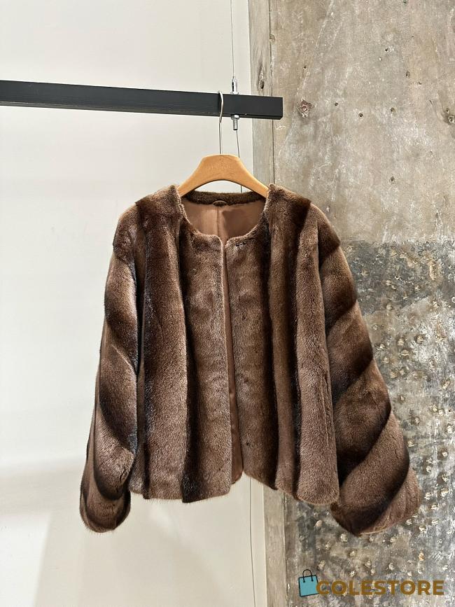 Colestore FireLady Fur Purple Label Round-Neck Mink Coat - 1