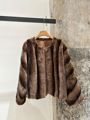 Colestore FireLady Fur Purple Label Round-Neck Mink Coat