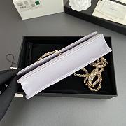 Colestore Chanel Classic Wallet with Strap Grained calfskin & Gold metal Lilac 20x13x3.5cm - 3