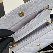 Colestore Chanel Classic Wallet with Strap Grained calfskin & Gold metal Lilac 20x13x3.5cm - 2