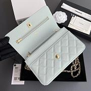 	 Colestore Chanel Classic Wallet with Strap Grained calfskin & Gold metal Mint 20x13x3.5cm - 6