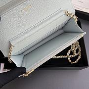 	 Colestore Chanel Classic Wallet with Strap Grained calfskin & Gold metal Mint 20x13x3.5cm - 5