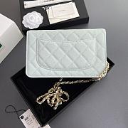 	 Colestore Chanel Classic Wallet with Strap Grained calfskin & Gold metal Mint 20x13x3.5cm - 3