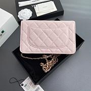 	 Colestore Chanel Classic Wallet with Strap Grained calfskin & Gold metal Light Pink 20x13x3.5cm - 5