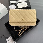 	 Colestore Chanel Classic Wallet with Strap Grained calfskin & Gold metal Butter 20x13x3.5cm - 1