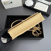 	 Colestore Chanel Classic Wallet with Strap Grained calfskin & Gold metal Butter 20x13x3.5cm - 4