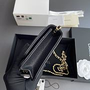 	 Colestore Chanel Classic Wallet with Strap Grained calfskin & Gold metal Black 20x13x3.5cm - 4
