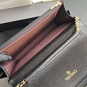 	 Colestore Chanel Classic Wallet with Strap Grained calfskin & Gold metal Black 20x13x3.5cm - 3