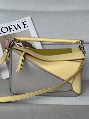 Colestore Loewe x Albers Small Puzzle Bag in Nappa Calfskin Pale Grey/Light Citrine 24x16.5x10.5cm - 1