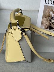 Colestore Loewe x Albers Small Puzzle Bag in Nappa Calfskin Pale Grey/Light Citrine 24x16.5x10.5cm - 6