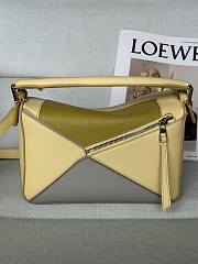Colestore Loewe x Albers Small Puzzle Bag in Nappa Calfskin Pale Grey/Light Citrine 24x16.5x10.5cm - 4