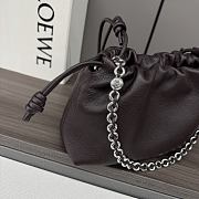 Colestore Loewe Medium Flamenco Purse in Mellow Nappa Lambskin Dark Brown 30x10.5x20cm - 6