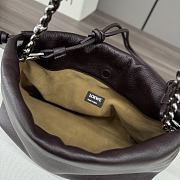 Colestore Loewe Medium Flamenco Purse in Mellow Nappa Lambskin Dark Brown 30x10.5x20cm - 5