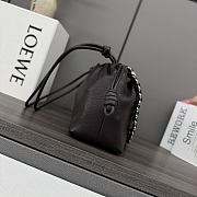 Colestore Loewe Medium Flamenco Purse in Mellow Nappa Lambskin Dark Brown 30x10.5x20cm - 4