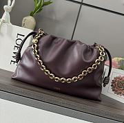 Colestore Loewe Large Flamenco Purse in Mellow Nappa Lambskin Burgundy 41x9x26cm - 1