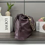 Colestore Loewe Large Flamenco Purse in Mellow Nappa Lambskin Burgundy 41x9x26cm - 3