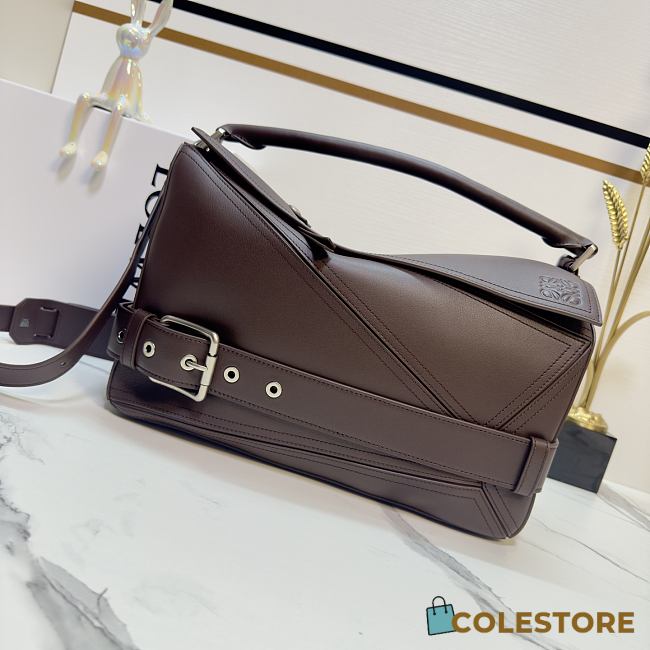 Colestore Loewe Large Puzzle Biker Bag Brown 33x14.7x21.5cm - 1