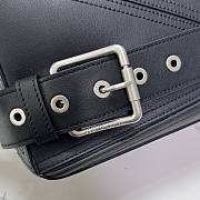 Colestore Loewe Small Puzzle Biker Bag in Shiny Calfskin Black 24x10.5x16.5cm - 3