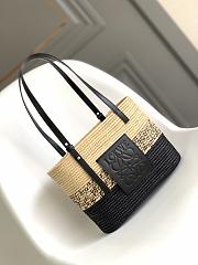Colestore Loewe x Paula's Ibiza Square Basket Small Bag Black 30x21x11cm - 1