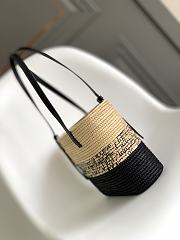 Colestore Loewe x Paula's Ibiza Square Basket Small Bag Black 30x21x11cm - 2