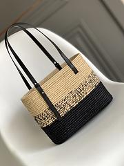Colestore Loewe x Paula's Ibiza Square Basket Small Bag Black 30x21x11cm - 3