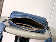 Colestore Loewe Small Pebble Messenger Bag in Supple Grained Calfskin Blue 20x12.5x6cm - 6