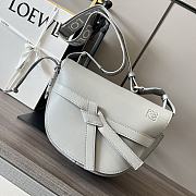 Colestore Loewe Gate Dual Bag in Soft Calfskin and Jacquard Light Grey 26x12.5x19cm  - 1