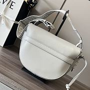 Colestore Loewe Gate Dual Bag in Soft Calfskin and Jacquard Light Grey 26x12.5x19cm  - 6