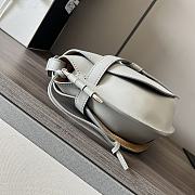 Colestore Loewe Gate Dual Bag in Soft Calfskin and Jacquard Light Grey 26x12.5x19cm  - 3