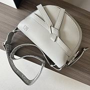 Colestore Loewe Gate Dual Bag in Soft Calfskin and Jacquard Light Grey 26x12.5x19cm  - 2