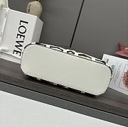 Colestore Loewe Small Anagram Cut-out Tote in Box Calfskin White 32x12x25.5cm - 5