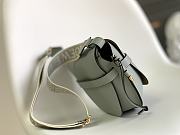 Colestore Loewe Mini Gate Dual Bag in Soft Calfskin and Jacquard Light Olive-grey 20x19x11.5 cm - 6