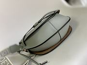 Colestore Loewe Mini Gate Dual Bag in Soft Calfskin and Jacquard Light Olive-grey 20x19x11.5 cm - 5