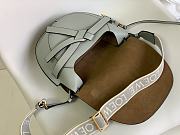 Colestore Loewe Mini Gate Dual Bag in Soft Calfskin and Jacquard Light Olive-grey 20x19x11.5 cm - 4