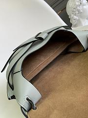 Colestore Loewe Mini Gate Dual Bag in Soft Calfskin and Jacquard Light Olive-grey 20x19x11.5 cm - 2