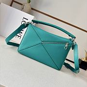 Colestore Loewe Small Featherlight Puzzle Bag in Nappa Lambskin Aquamarine 24x10.5x16.5cm - 4