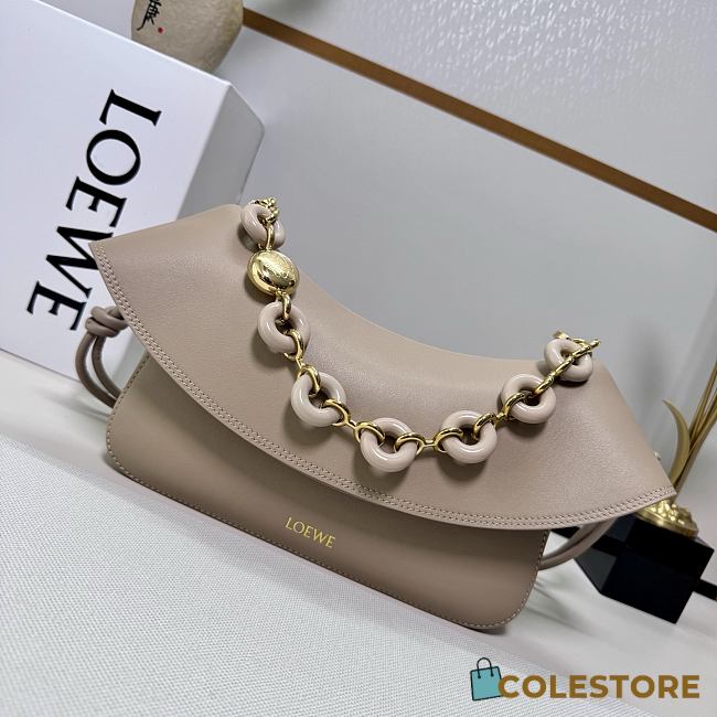 Colestore Loewe Bolsa Ola Média Com Corrente Neutral 26x18x13cm - 1