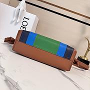 Colestore Loewe Medium Flamenco Clutch in Nappa Calfskin Multicolor Caramel/Bright Green 30x24.5x10.5cm  - 5