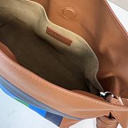 Colestore Loewe Medium Flamenco Clutch in Nappa Calfskin Multicolor Caramel/Bright Green 30x24.5x10.5cm  - 3