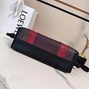 Colestore Loewe Medium Flamenco Clutch in Nappa Calfskin Multicolor Black/Burgundy 30x24.5x10.5cm  - 5